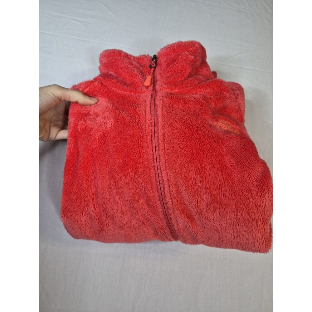 The North Face Osito Jacket Womens Size Medium Bright Red Fleece Full Zip Soft - Picture 16 of 16